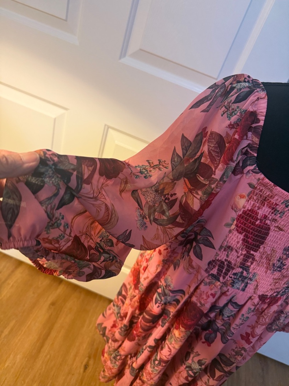 torrid Pink Floral Square-Neck Dress Feminine Spring Summer Coquette Boho Womens - Picture 4 of 10